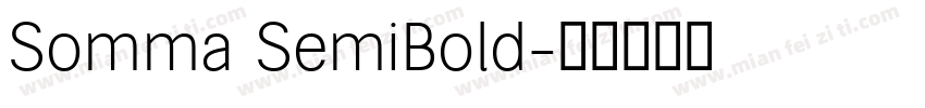 Somma SemiBold字体转换